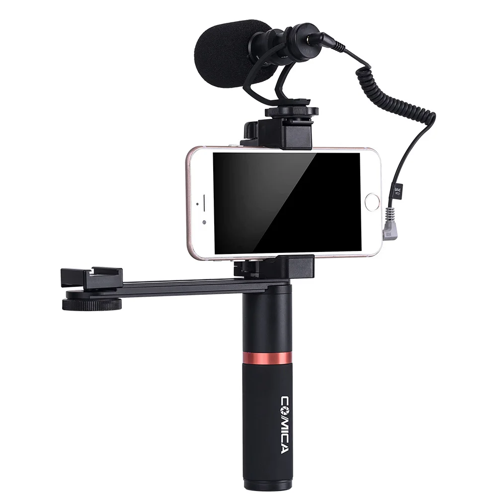 

COMICA Recording Microphone Kit CVM-VM10-K4 Handle Professional Short Gun Video Microphone Condenser Microphone Recording Studio