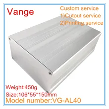 1 шт./лот серебристый/черный пескоструйный алюминиевый корпус diy 6063-T5 алюминиевая коробка 106*55*150 мм для коммуникационного оборудования