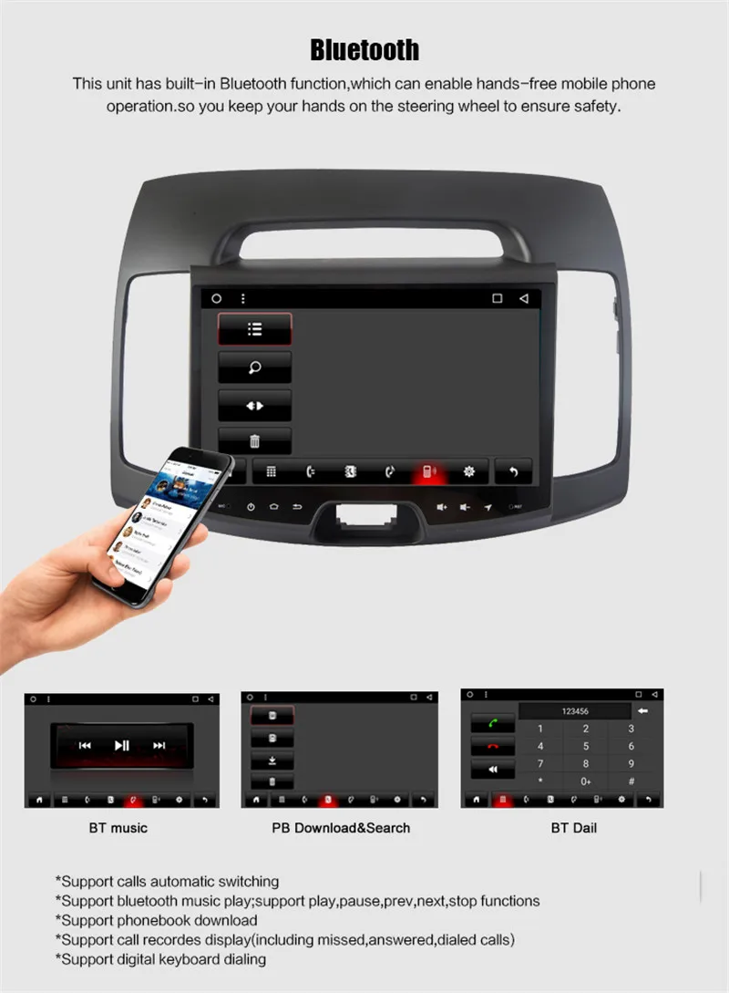 Perfect Roadlover Android 8.1 Car Multimedia Autoradio For Hyundai Elantra 2015 Stereo GPS Navigation Magnitol 2 Din Player Video NO DVD 19