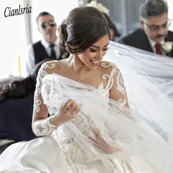 شراءجديد الأزياء فستاين سهرة/فساتين الحفلات ل أنيقة العرائس مخصص فستان الزفاف مع بلورات سباركلي الفاخرة Vestidos دي Novia