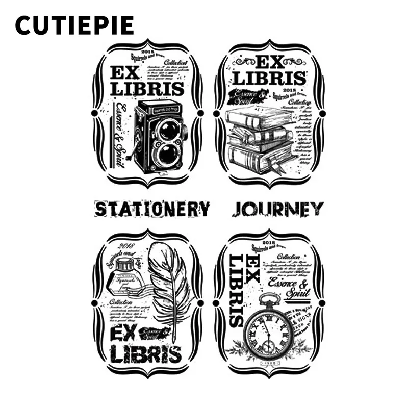 

Exlibris Journey Transparent Rubber Stamps Silicone Seals for Scrapbooking DIY Photo Album Embossing Folder Paper Template Sheet