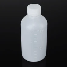 100 мл Clear Пластик лаборатория химии агента бутылка образец реагент жидкий футляр для хранения бутылки окончил маленький рот контейнер