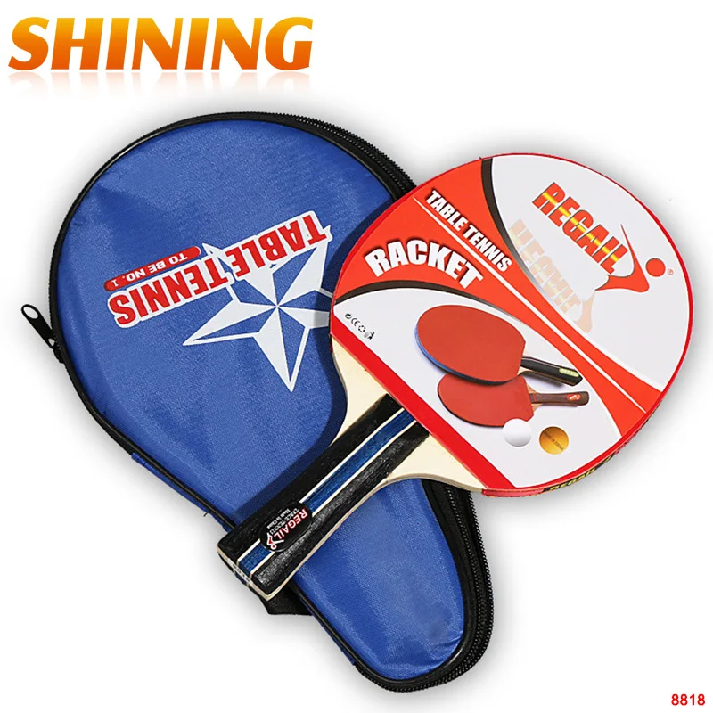 8818 Shake Hand Grip Long Handle Table Tennis Racket Ping Pong Paddle For Senior Table Tennis