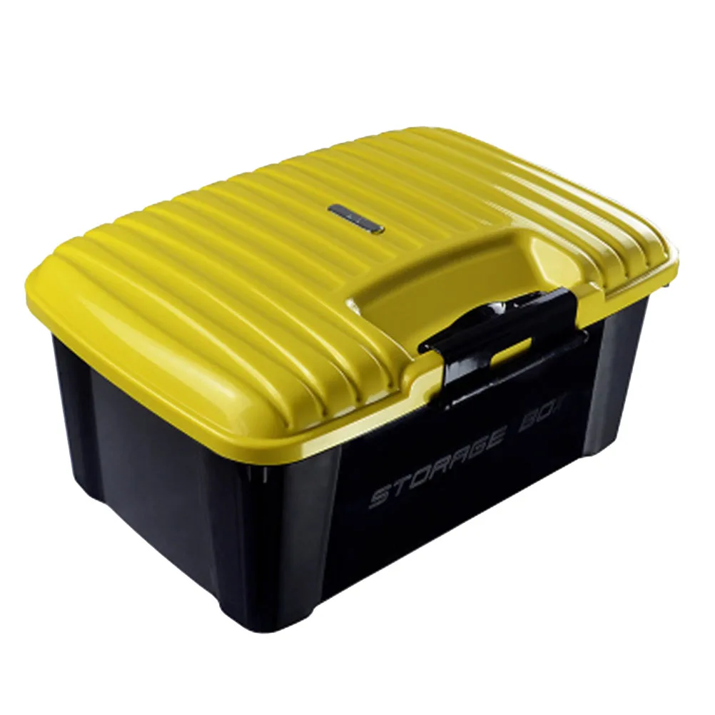 Автомобильный органайзер для багажника, ящик для хранения БАГАЖНИКА АВТОМОБИЛЯ, пластиковый многофункциональный ящик для хранения SUV(желтый