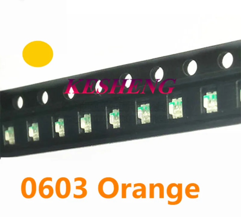 100 шт. 0603 оранжевый/Янтарный Smd/smt Led супер яркая лампа светодиоды smd led оранжевый 600