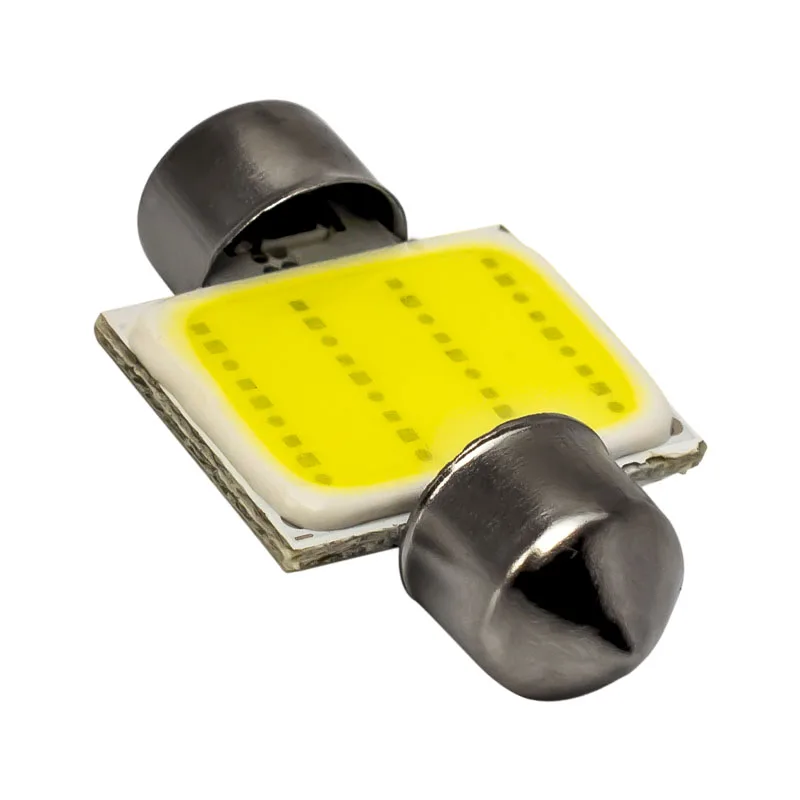 1PCS Car Styling Festoon 31mm 36mm 39mm 41mm LED Bulbs C3W C5W C10W 3W COB LED Light 12 Chips Auto Housing Roof Lamp White
