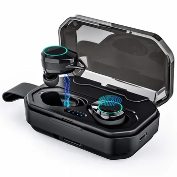 

5.0 Ture Wireless Earbuds Touch Control TWS Bluetooth Stereo Hi-Fi Sound IPX7 Waterproof TWS Earbuds with 3000mAh Charging Case