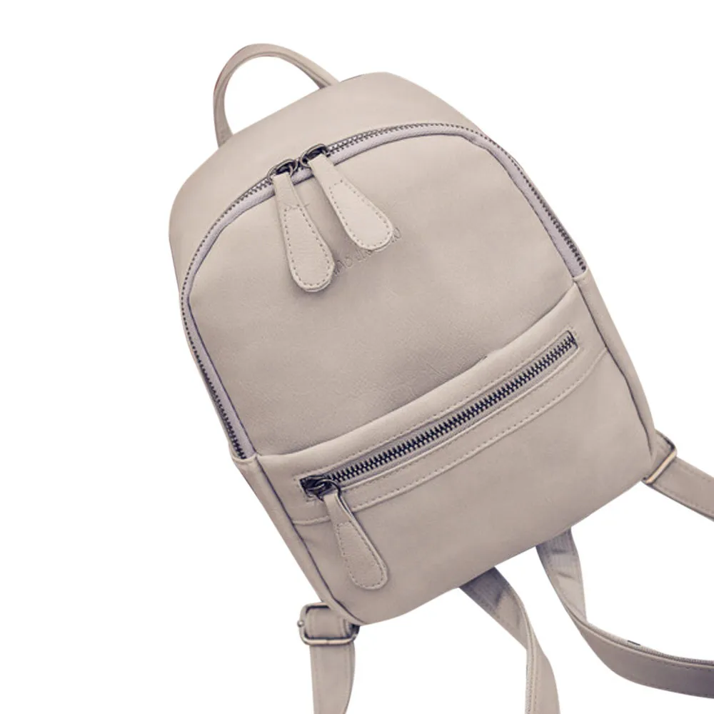 

2017 simple Women Girl Rucksack Shoulder Bookbags School Bag Satchel Travel Leather Backpack wholesale A2000