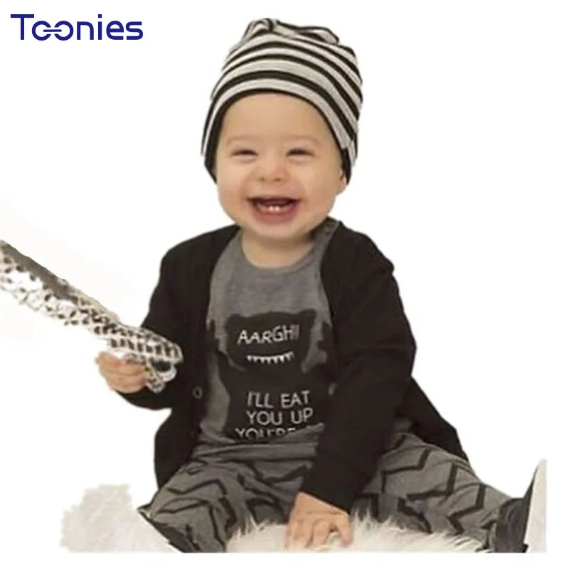 2018 Spring Autumn Long Sleeve Baby Boy Clothes 2PCS Cute Cartoon Boys