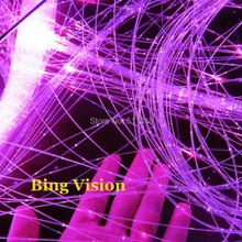 Bing vision пластиковое Оптическое волокно, диаметр 0,75 мм, 2700 м/блестящий рулон сторона светящееся волокно для оптического света и DIY волоконная лампа