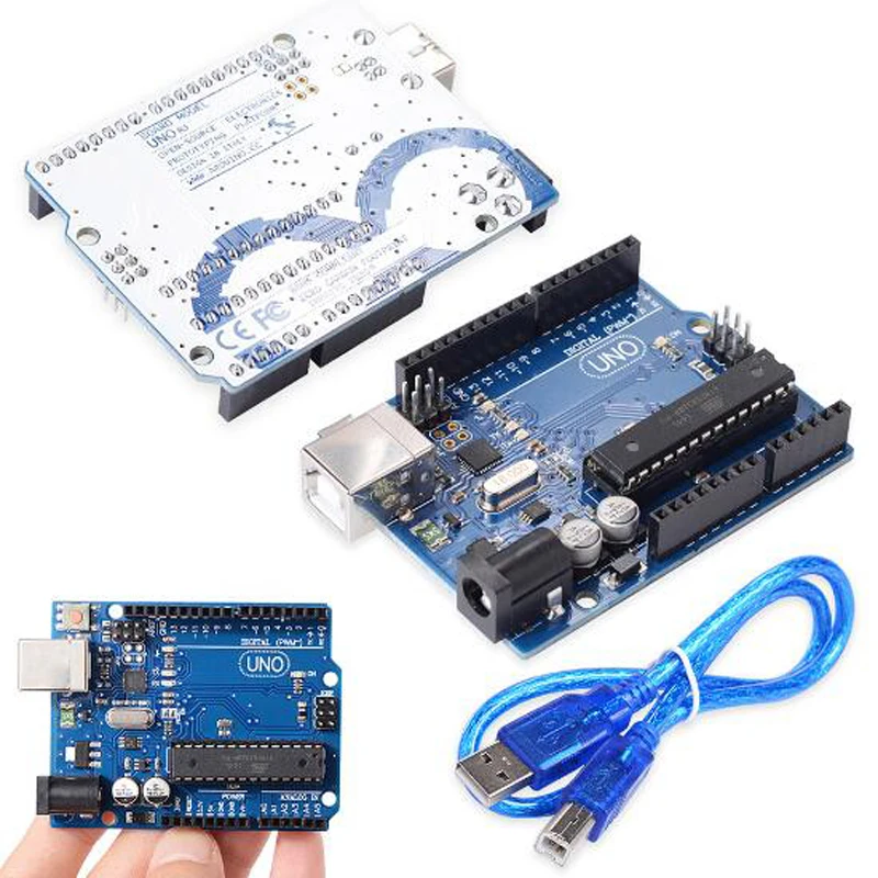 Макетная плата UNO R3 MEGA328P ATMEGA16U2 с USB кабелем для Arduino|Запасные части| |