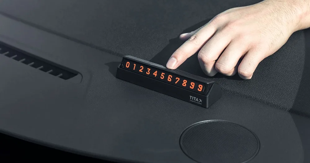 Xiaomi Mijia TITA X Автомобильный держатель для номера парковки мягкий магнит на лобовое стекло временные наклейки для карт DIY номер телефона