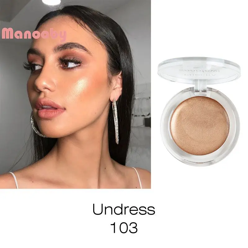 

Manooby Beauty Cream Highlighter Makeup Lasting Shimmer Concealer Creamy Bronzers Highlight Face Glow Ultra-concentrated Make Up