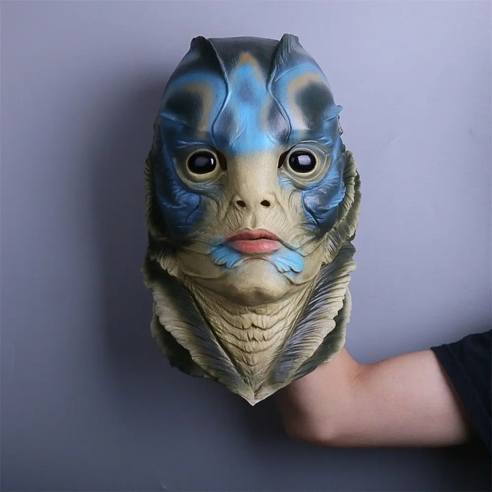 Cosplay 2018 Movie The Shape of Water Mask Merman Mermaid Halloween Latex Mask8
