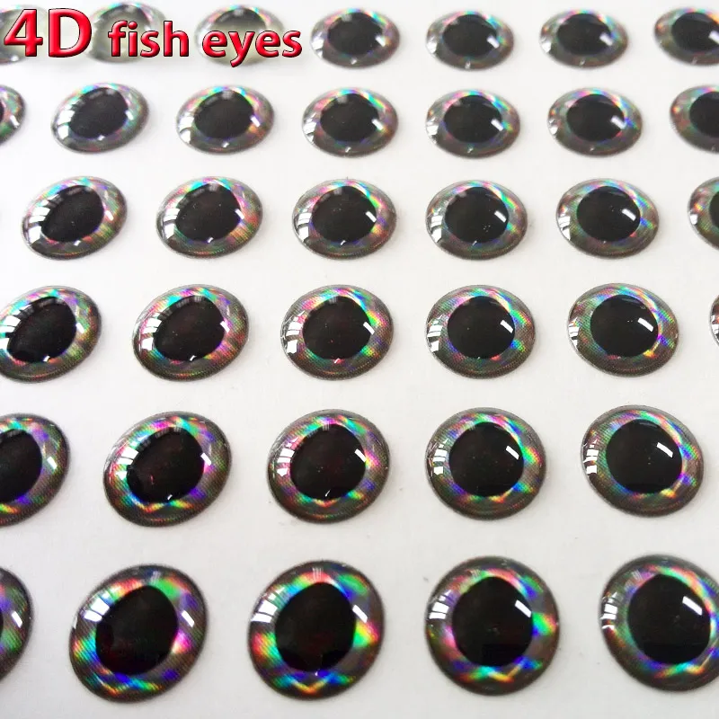 Новинка рыболовные 4d глаза для приманки несколько уровней цвета более relistic 3 мм-12 мм Количество: 300 шт./лот