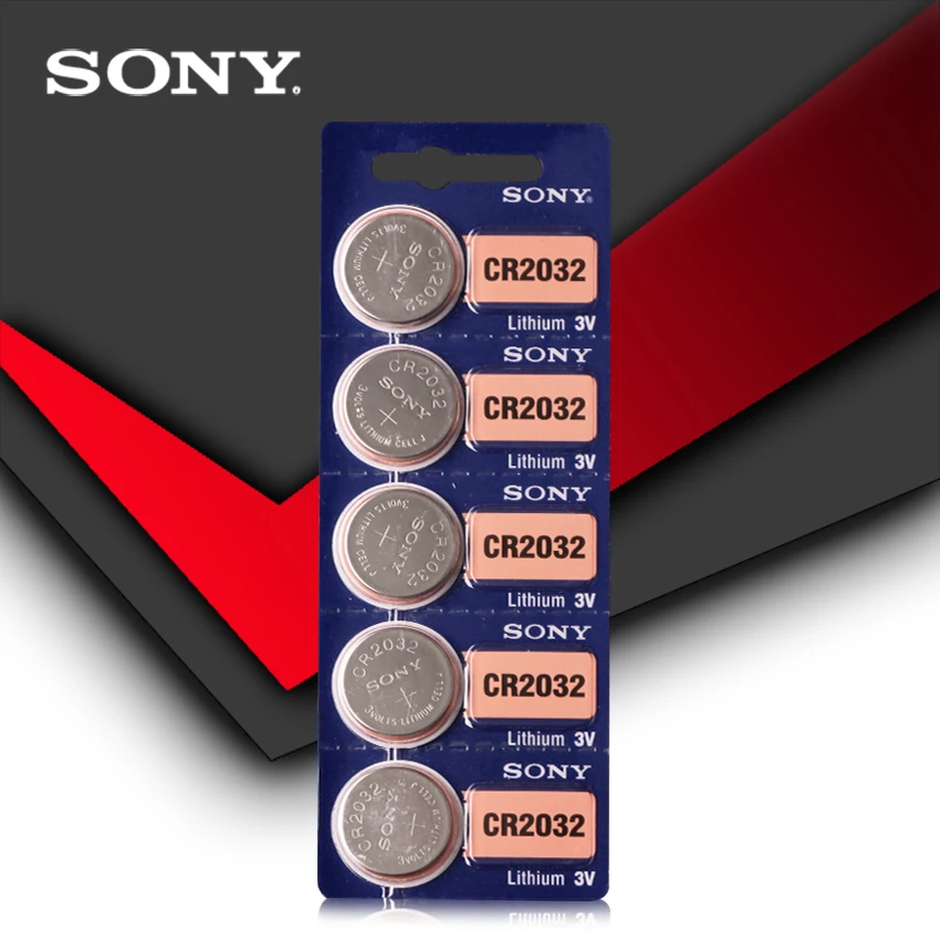 5 шт. SONY cr2032 кнопочные батареи 3 в монета литиевая батарея для часов дистанционное управление калькулятор cr2032