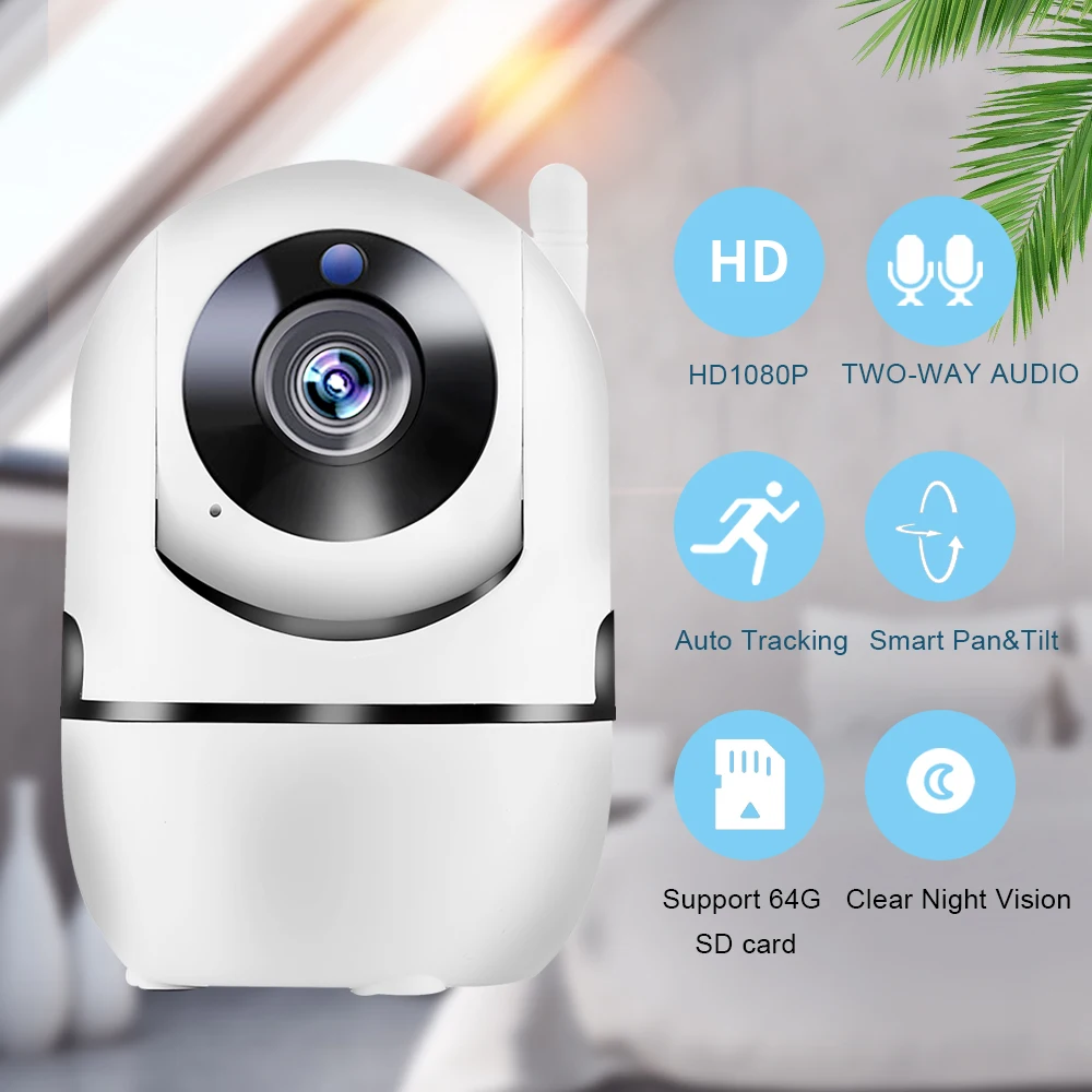 

1080P Wireless IP Camera Cloud Intelligent Auto Tracking Baby PTZ Home Security Surveillance CCTV Network Mini Wifi Camera