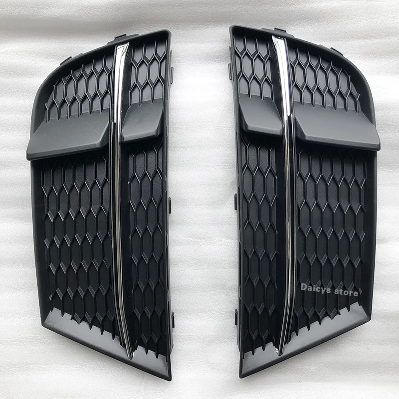 

S3 styling ABS honeycomb mesh Front Grille Car Bumper side Grills fog light grill For Audi S3 Sline 2017 2018