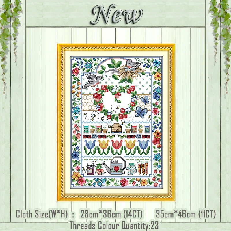 

Love flowers birds animal paintings counted printed on the canvas DMC 11CT 14CT kits NKF Cross Stitch embroidery needlework Sets