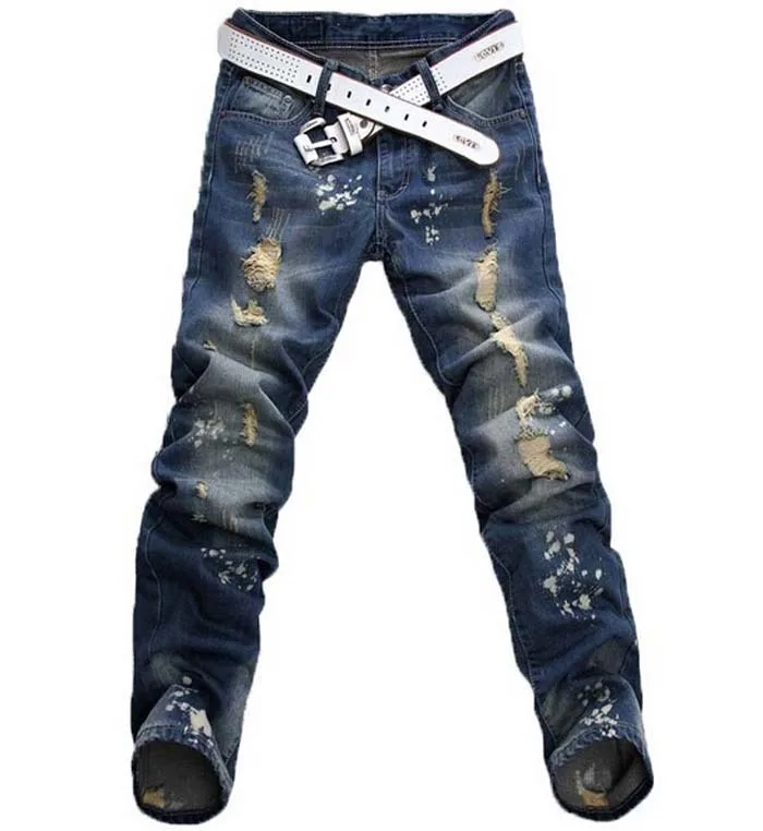 Aliexpress.com : Buy Large Size Ripped Jeans Printed Jeans Men 40 ...