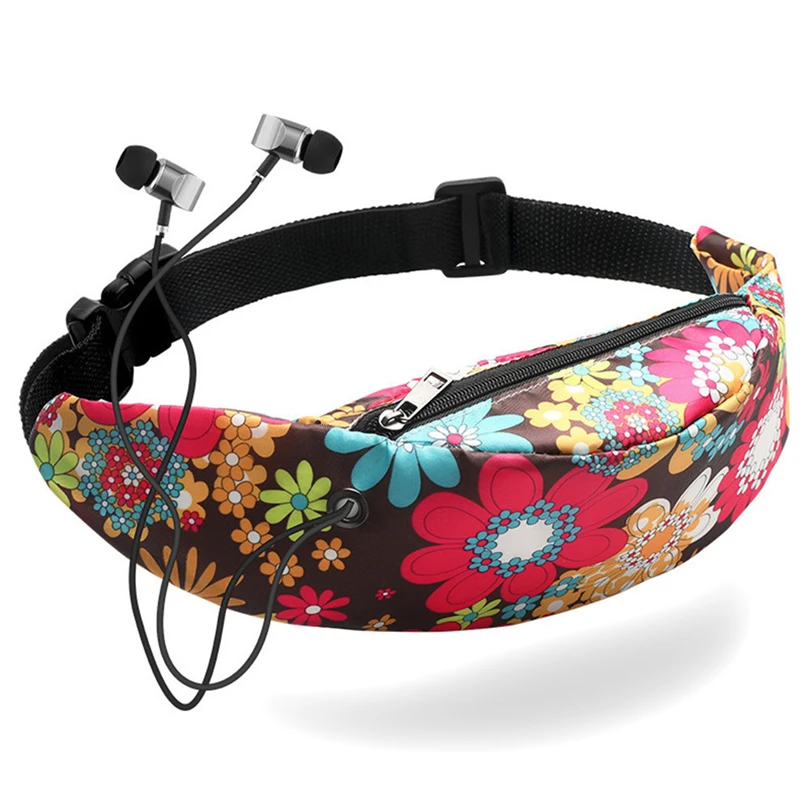 

AOTIAN 3D Print Colorful Women Waist Bags Girls Fanny Packs Belt Bags Money Travel Phone Mobile bag Outdoor Sport Waist Pack A20