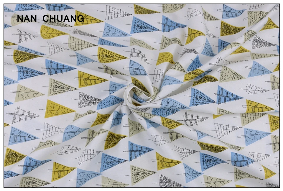 Nanchuang, 7 шт./лот, синяя саржевая хлопковая ткань, Лоскутная Ткань для рукоделия, швейная ткань ручной работы, материалы для детей 20x25 см