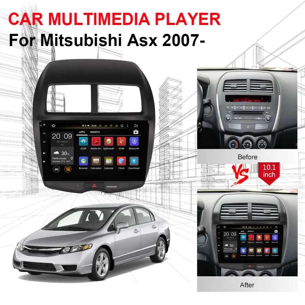 Best Android 8.0 Octa Core 4GB RAM IPS Screen Car GPS Navigation with Bluetooth For Mitsubishi Asx 2007- Car Multimedia Player Wifi 4 Best Android 8.0 Octa Core 4GB RAM IPS Screen Car GPS Navigation with Bluetooth For Mitsubishi Asx 2007- Car Multimedia Player Wifi 4