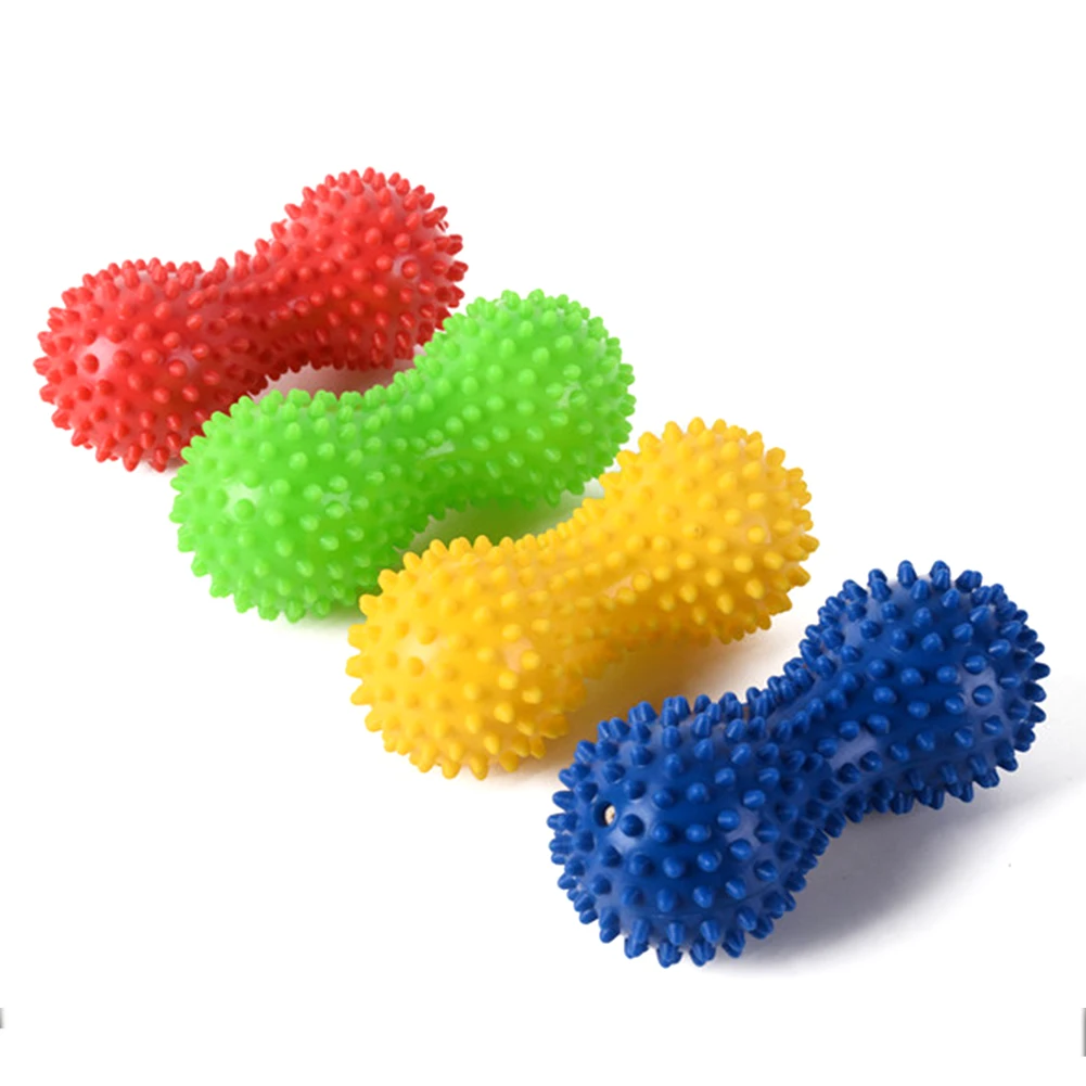 

Durable PVC Peanut Massage Ball Inflatable Yoga Fitness Spiky Ball Yoga Massage Roller Hand Grip Stress Relief Ease Muscle Hot
