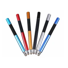 Модные металлические емкости ручка для рисования 2 в 1 емкостный сенсорный экран всенаправленный перспектива ручки iPad планшеты 5 цветов