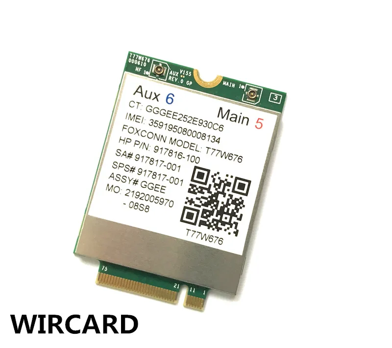 Lt4220 X12 LTE T77W676 917817 100 4G WWAN M.2 450 Мбит/с модем для Elite X2 1030 G3 EliteBook X360 G3|3G модемы| |