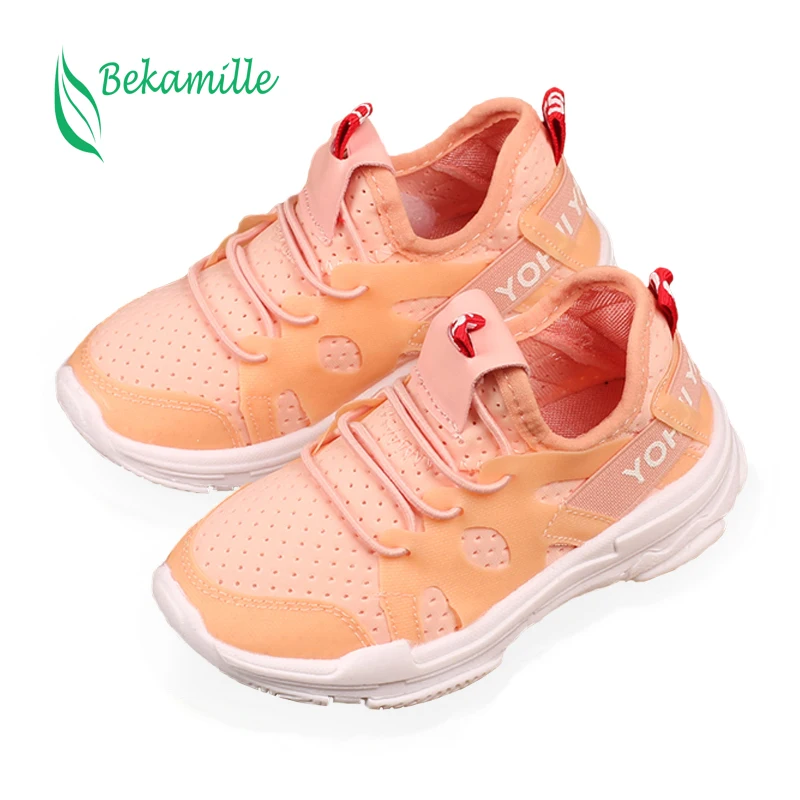 Online Bekamille primavera otoño niños zapatos Casual Zapatillas moda Color sólido niñas red zapatos respirables del deporte Zapatillas