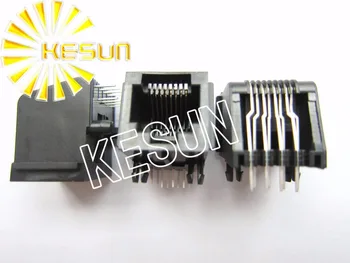 

FREE SHIPPING 20PCS x 57-8P8C-L RJ45 PCB Right Angle Modular Female Network Socket LAN Connector
