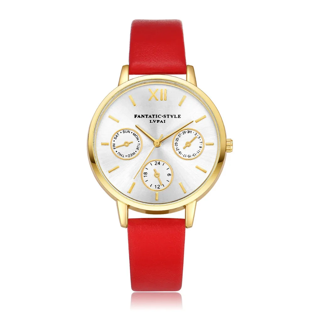 Новая мода кожаный ремешок часы для женщин Роскошные часы с браслетом дамы кварцевые платье часы reloj часы подарок для девочек Reloj Mujer # A