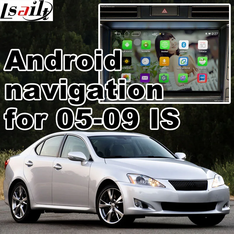 

Android 6.0 GPS navigation box for Lexus IS 2005-2009 etc video interface box with GVIF Carplay IS350 IS250 ISF youtube waze