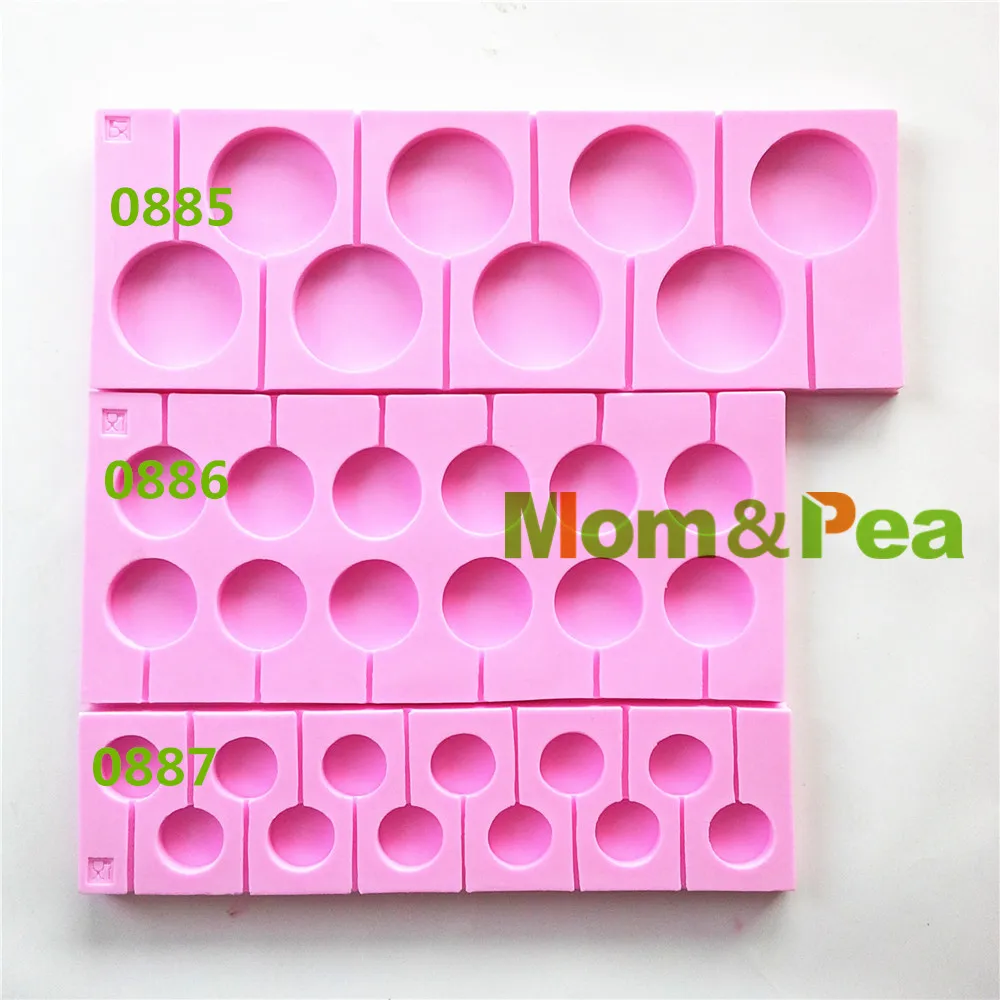 

Mom&Pea 0885-7 Free Shipping Lollipop Shaped Silicone Mold Cake Decoration Fondant Cake 3D Mold Food Grade