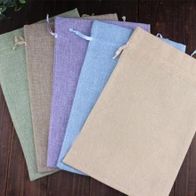 20*30 см 100 шт. ручной работы джут drawstring мешковины Сумки для Свадебная вечеринка Рождественский подарок украшения Чехлы упаковки Сумки