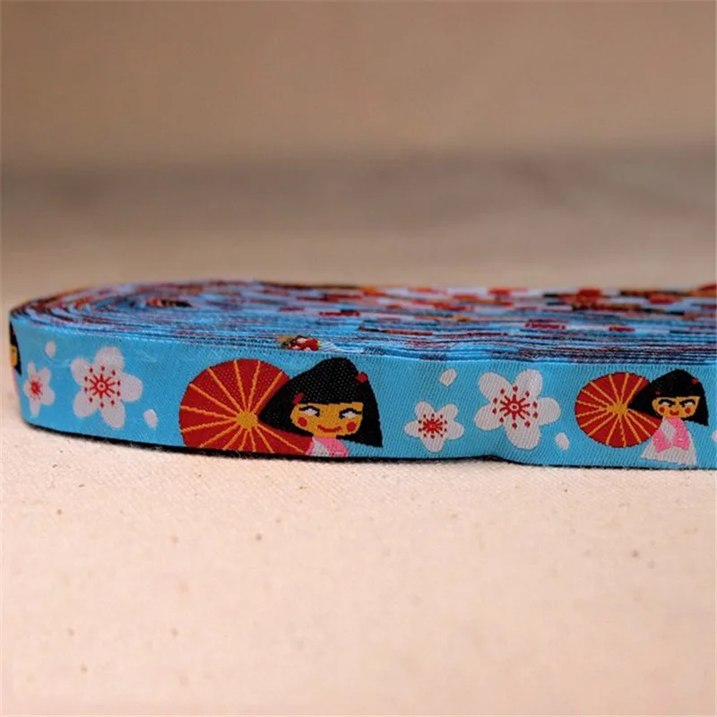 

2016 NEW wholesale 5/8" 16mm Japan Kimono Beauty 10 Yards/20 Yard 100% Polyester Woven Jacquard Ribbon For DIY Dog Collar