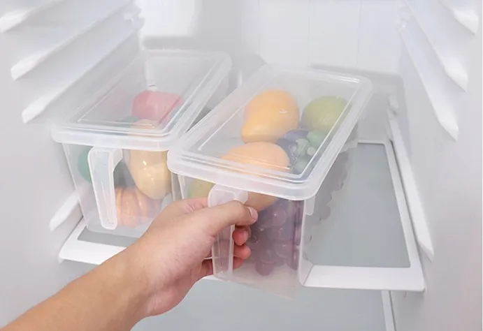 1PC Refrigerator Food Storage Cassette with Handle Clear Plastic Grain Box for Fruits and Vegetables LF 139 | Дом и сад