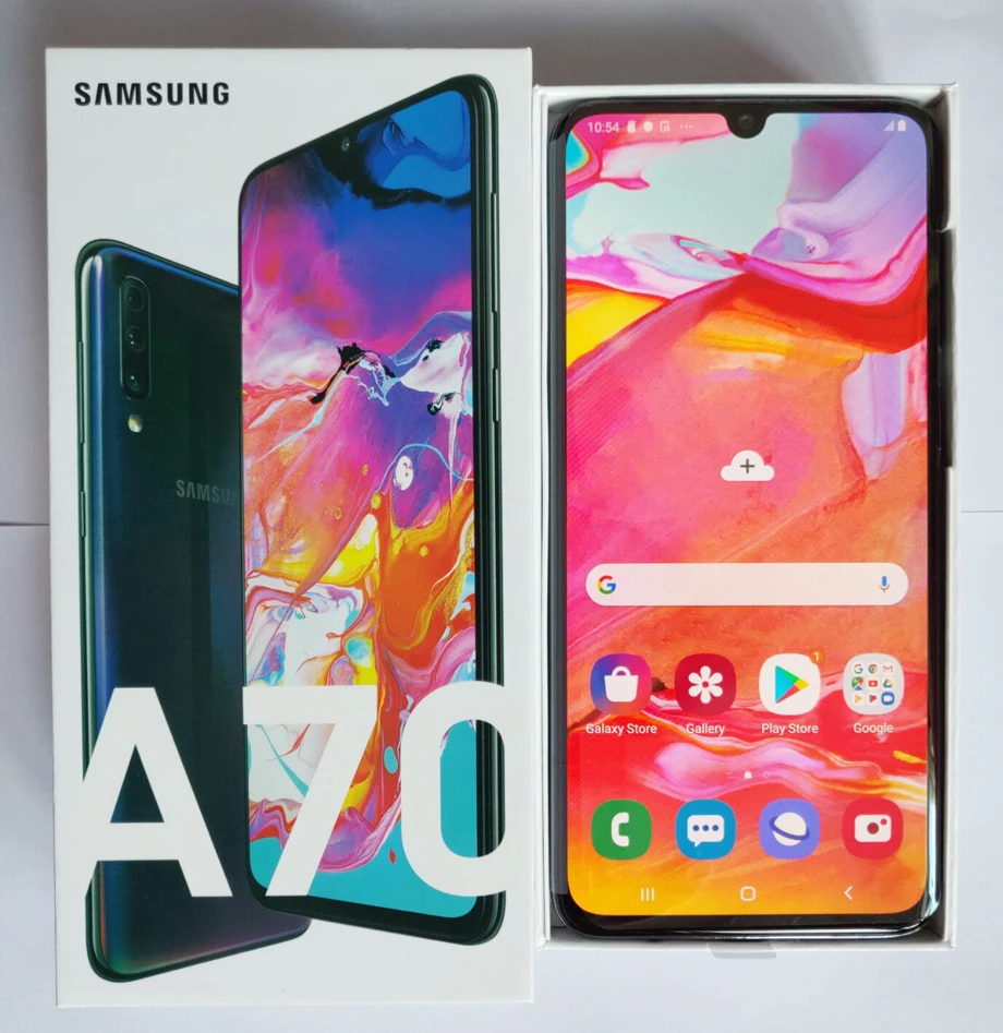 Samsung Galaxy A70 A7050, две sim-карты, четыре ядра, 6,7 дюймов, 4 камеры, 6 ГБ/8 ГБ ram, 128 ГБ rom, мобильный телефон Snapdragon 675, NFC