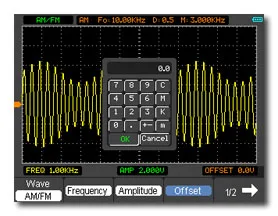 Hantek DSO8060 портативный цифровой осциллограф 2CH 60 МГц мультиметр/анализатор спектра/генератор сигналов/частота счетчик все в одном