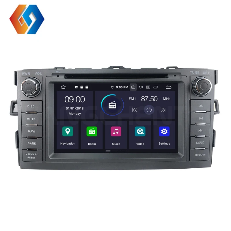 Perfect Car DVD Player For TOYOTA AURIS Built-in GPS Navigation Bluetooth WiFi DVD/CD Supports DVR Dash Cam Reverse Android 9.0 4+32 52 3