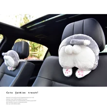 1 шт. 26*19 см детская Милая Автомобильная подушка для шеи с изображением панды из мультфильма на заднем сиденье, накладка на плечо, Симпатичные авто аксессуары