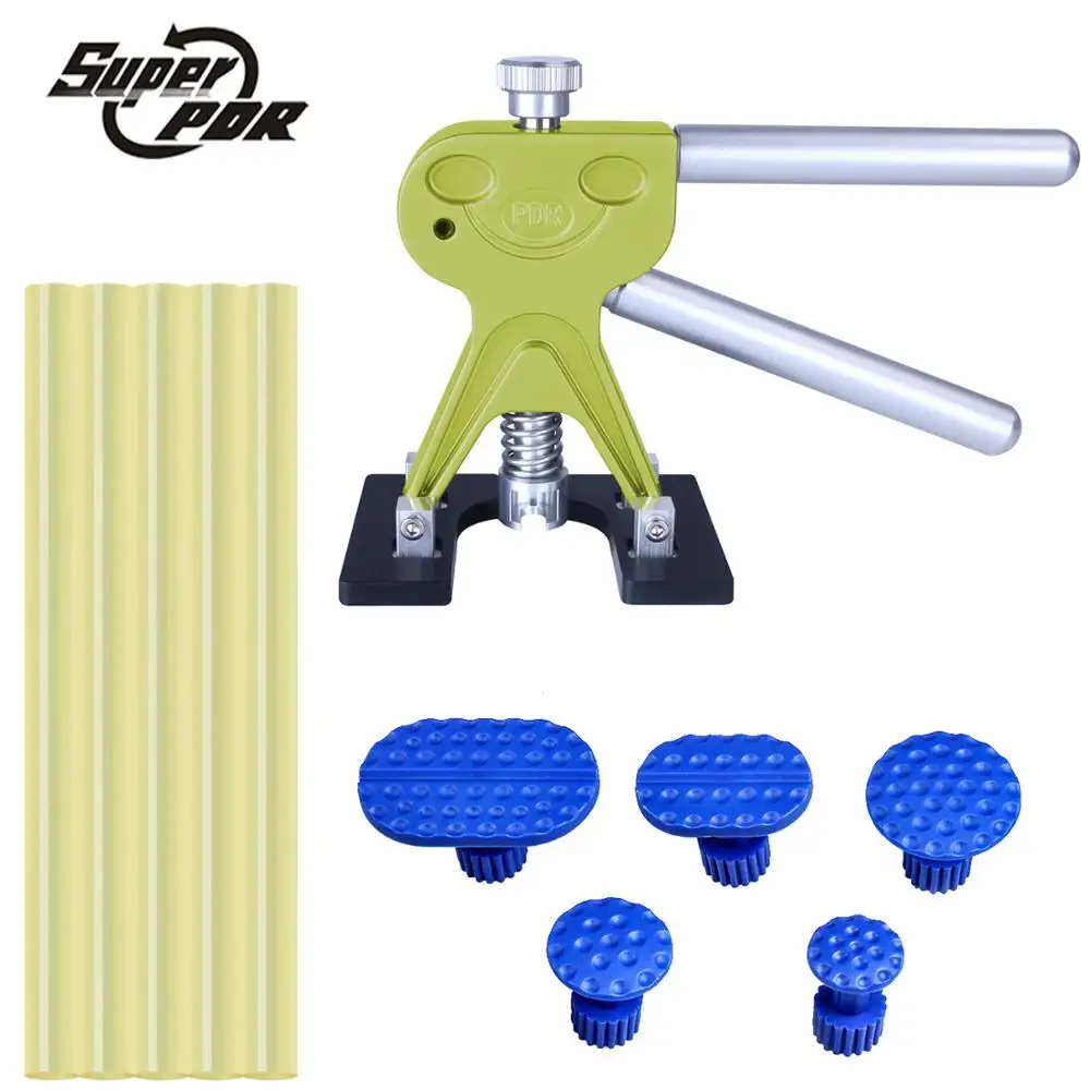 

Super PDR Tools Paintless Dent Puller Suction Cup Kit Tool Dent Repair Tools Auto Glue Tabs Pulling Hot Adhesive Glue Sticks Set