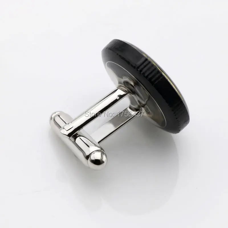 Мужские виниловые запонки с винтажной черной строчкой|cuff links for men|brand cuff linkscuff |