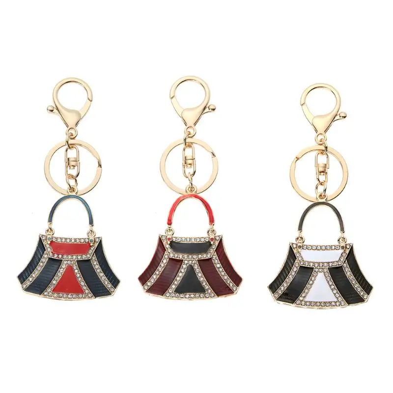 Lovely Women Handbag Shape Keychain Keyring Purse Handbag Bag Pendant