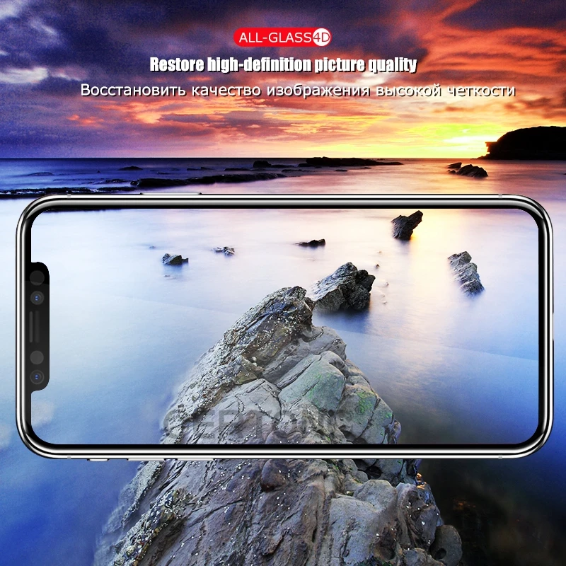 Цветное полностью покрытое ударопрочное закаленное стекло для iPhone XS MAX XR X 7 8 6 6S Plus