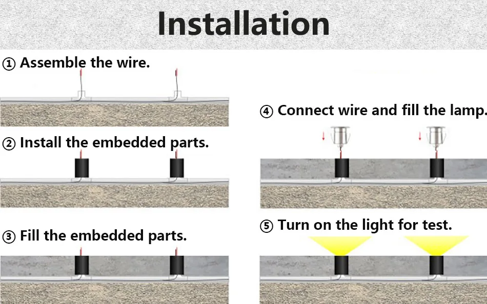 1w 3w IP68 Underground Light 9