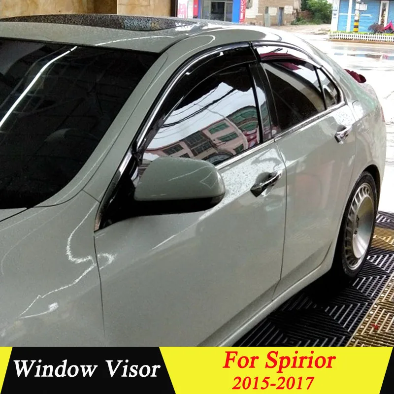 

For Honda Spirior 2015 2016 2017 Plastic Black Window Visor Vent Shades Sun Rain Deflector Guard Auto Accessories 4PCS/SET