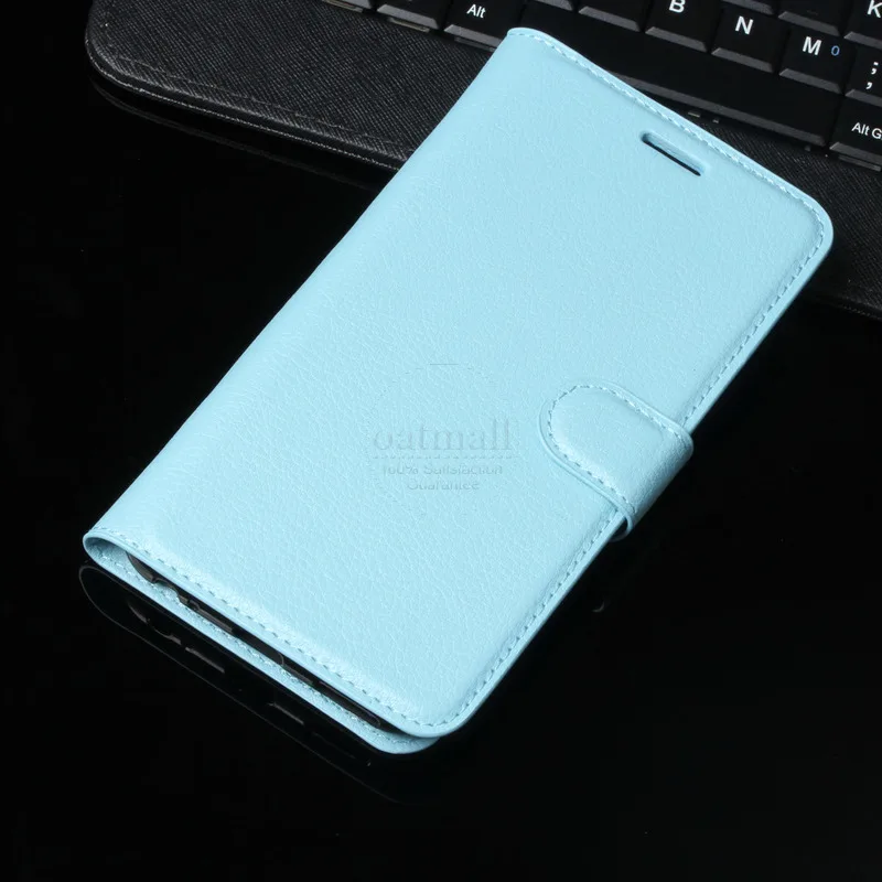 Новинка, роскошный чехол-книжка из искусственной кожи для samsung Galaxy J3, чехол-кошелек с подставкой и карманами для карт, чехлы для телефонов с рисунком личи - Цвет: Sky Blue