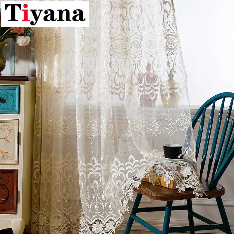 Tiyana, бежевые шторы, тонкий дизайн, на заказ, отвесные, роскошные шелковые шторы, для спальни, кухни, балкона, тюль, P066D2